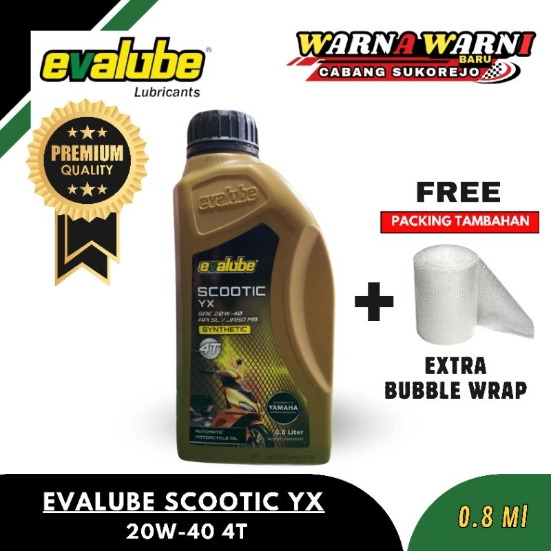 Evalube Oli | Oli Motor Matic SCOOTIC YX 0,8 Liter  ORIGINAL 100%