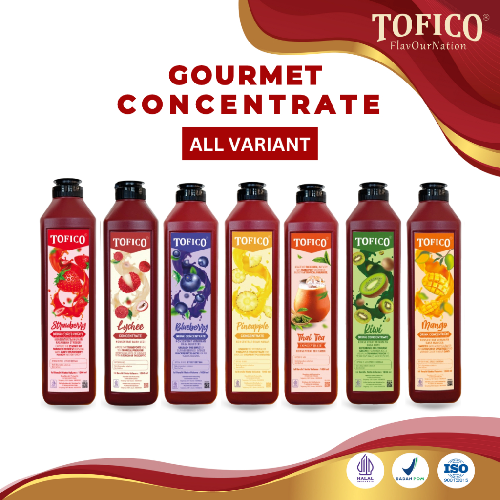 

All Variant Concentrate Tofico / Semua Varian Konsentrat Premium 1 L / Tofico Syrup Official