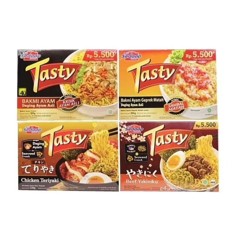 

AGATHA OLSHOP - SEDAAP TASTY MIE INSTAN BEEF YAKINIKU 115 GR | BAKMI AYAM GEPREK 124 GR