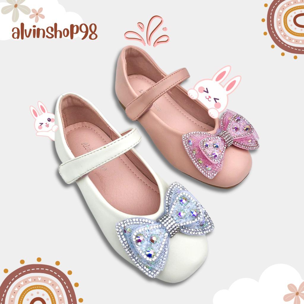 ALVIN- BV-6 Sepatu Pansus Pesta Pita Anak Perempuan Import