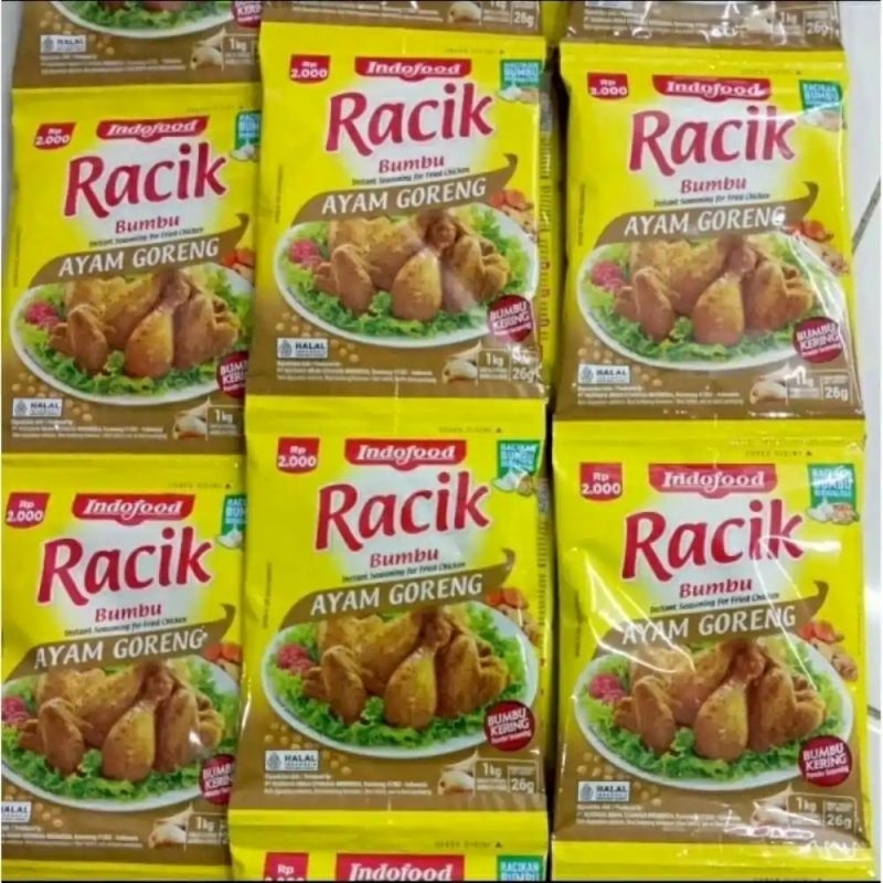 

Bumbu racik ikan goreng, ayam goreng, sayur sop, sayur asem, tempe & tahu goreng, racik nasi goreng.