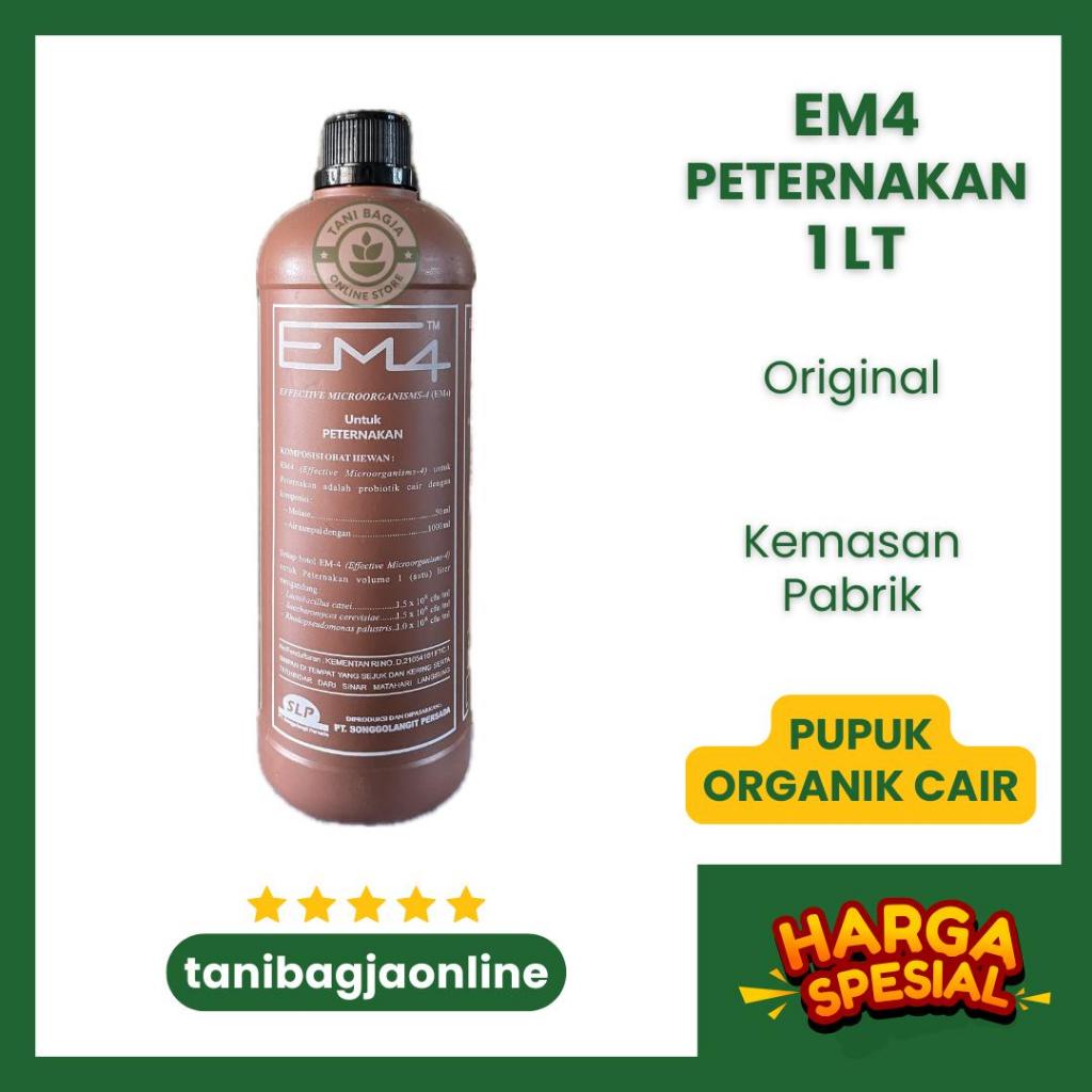 PUPUK CAIR ORGANIK EM4 1 LITER FERMENTASI BAKTERI UNTUK PETERNAKAN PAKAN HEWAN 1L | EM4 PETERNAKAN