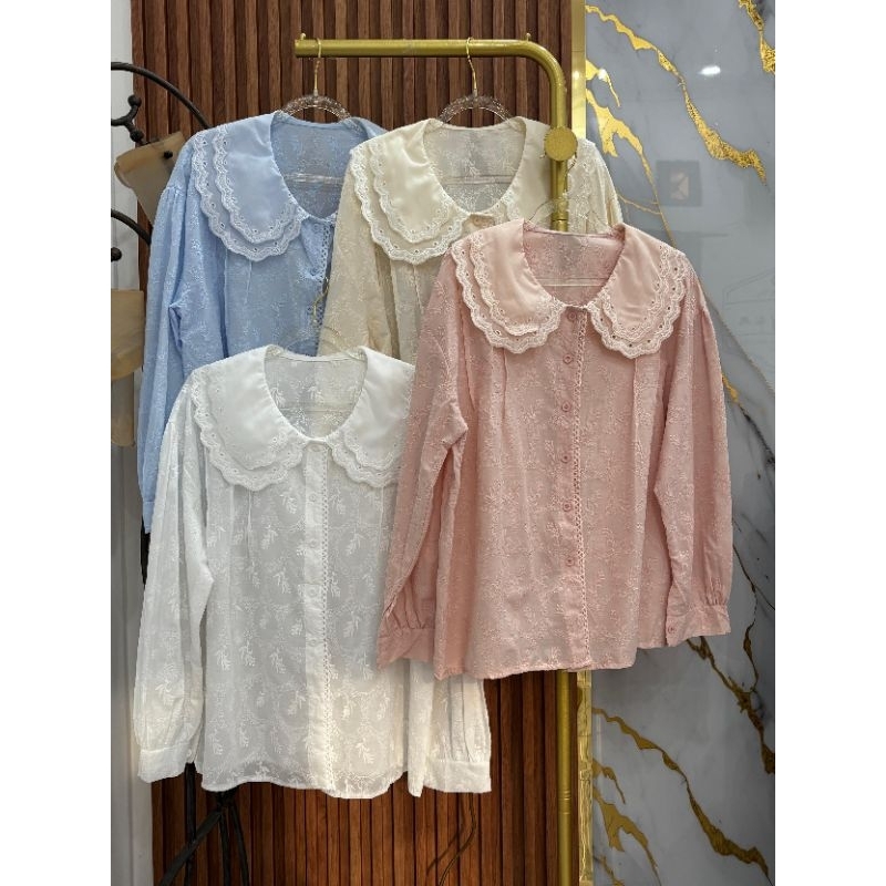 [SALE] - Atasan Import Premium BKK Top Blouse Katbol Brokat Katun Bordir Atasan Wanita Import. #Katu