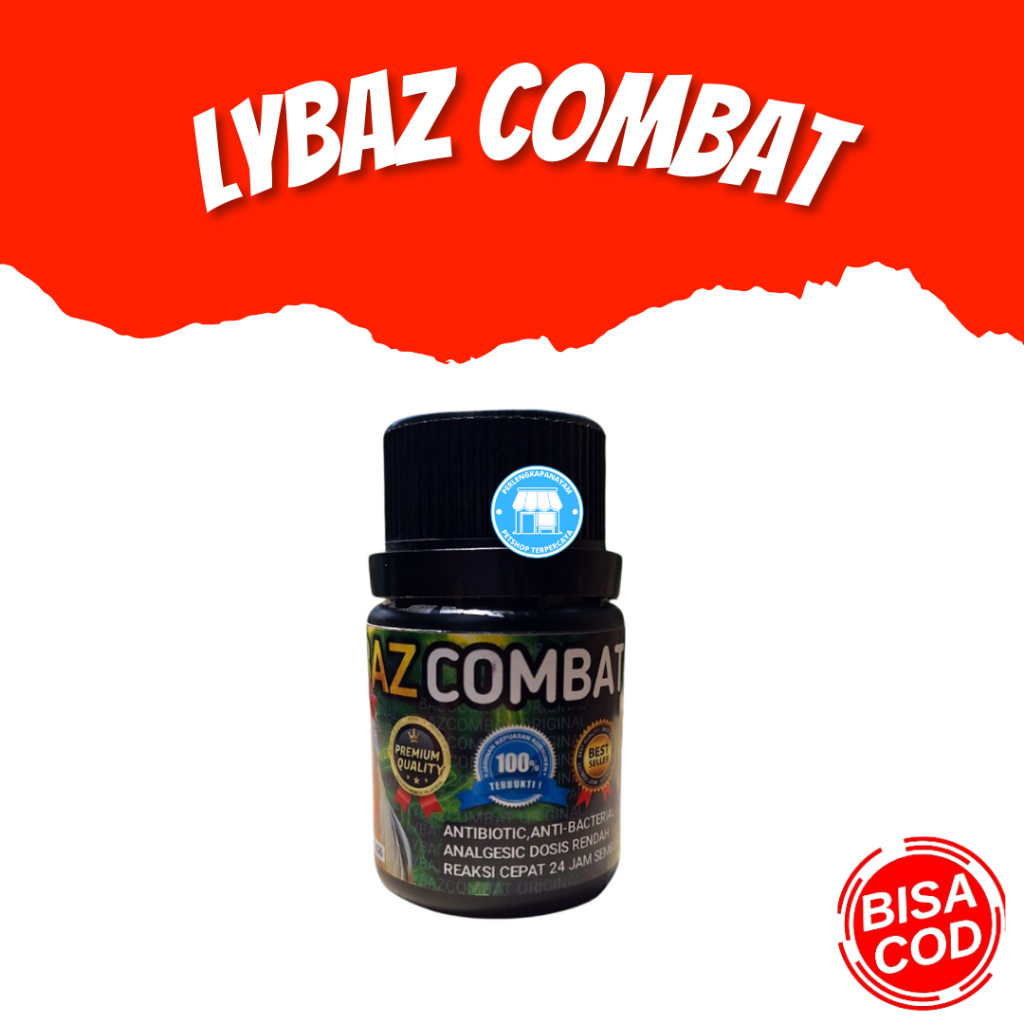 LYBAZ COMBAT Obat Ayam Berak Kapur Berak Hijau dan Ayam Tetelo