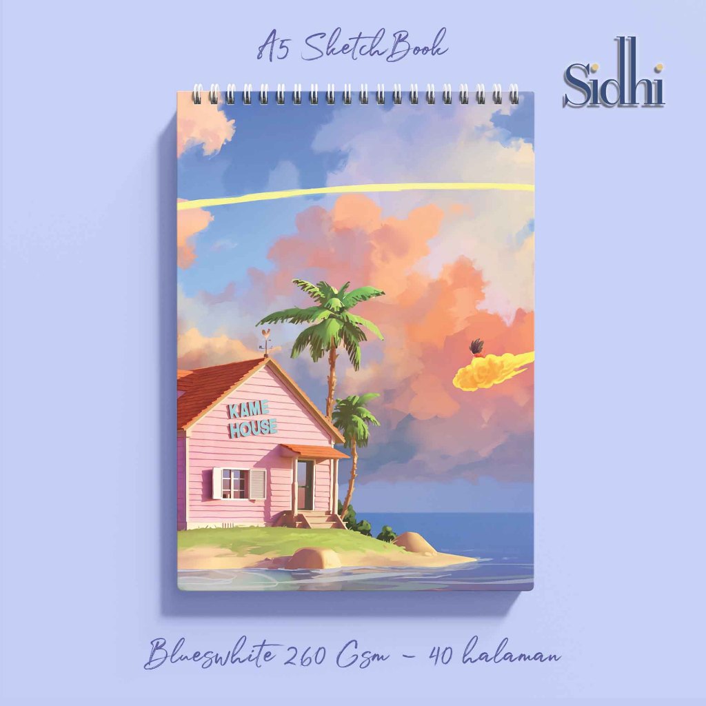 

sidhi aketchbook premium A5 softcover tema anime dragon ball - Kame House