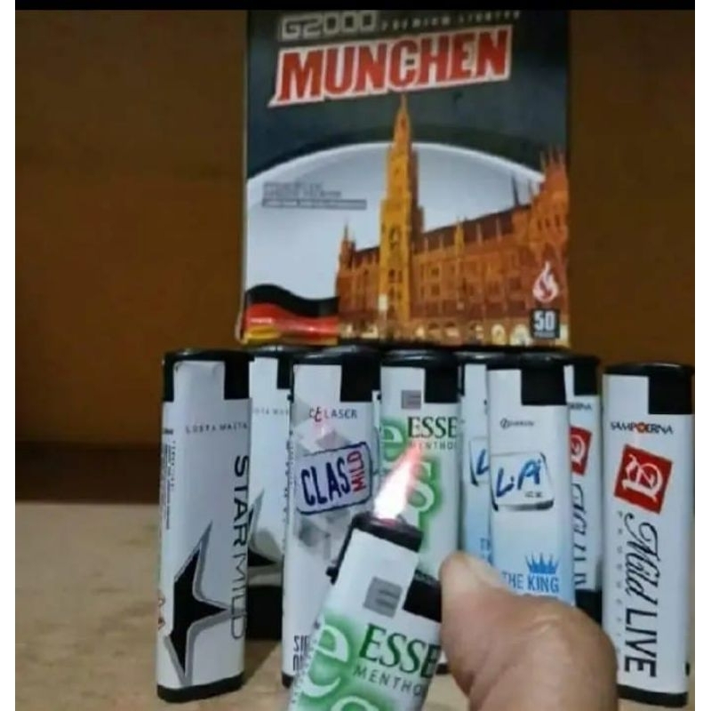 korek bara g2000 Milan Munchen murah anti angin isi 25 pcs + 50 pcs