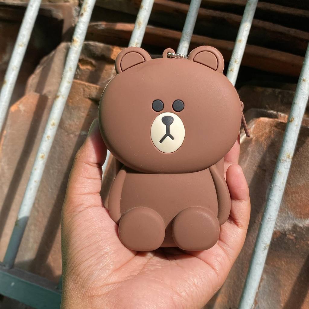Dompet Koin Brown Line Silicon
