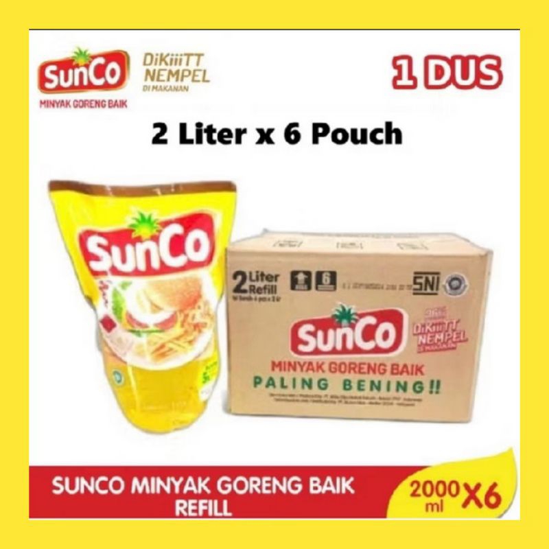 

MINYAK SUNCO 2 LITER 1 KARTON ISI 6 PCS