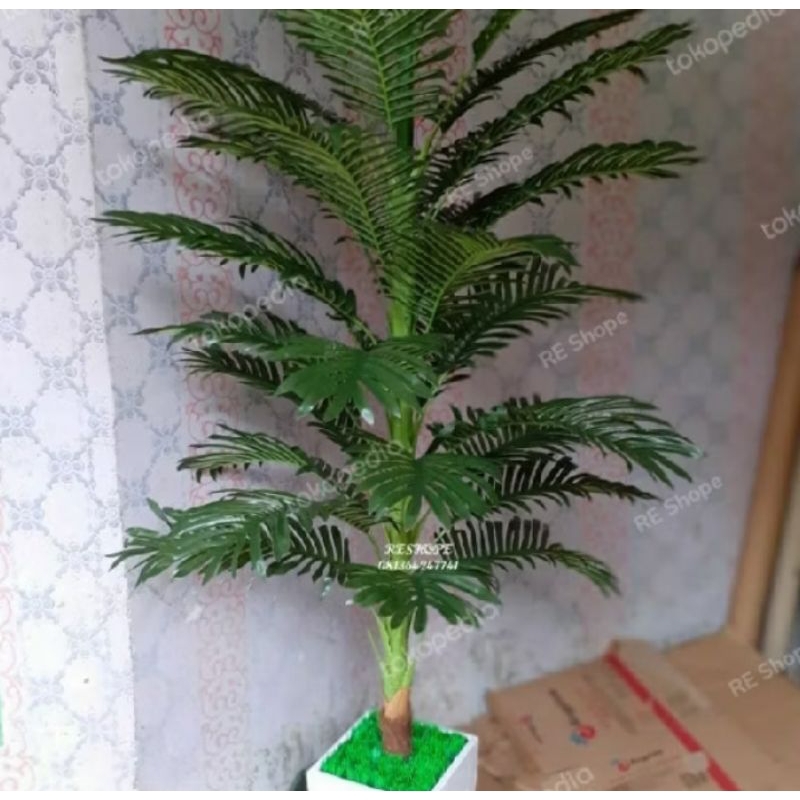 bunga plastik / pohon palem hias / palem / pohon hias plastik tinggi 170cm