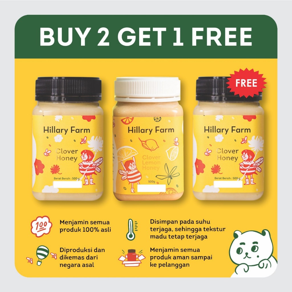 

Clover Honey + Clover Lemon Honey Free Madu
