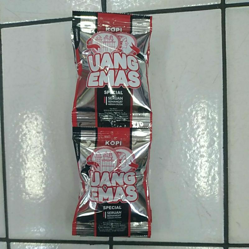 

Kopi Hitam Uang Emas Renteng 7 g 10 pcs