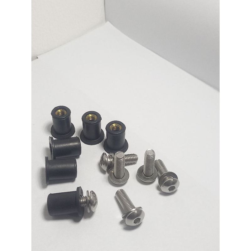 karet visor gsx set baut dan ring stainless steel