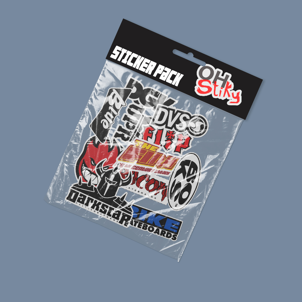 

Sticker stiker distro brand skate versi 2 pack