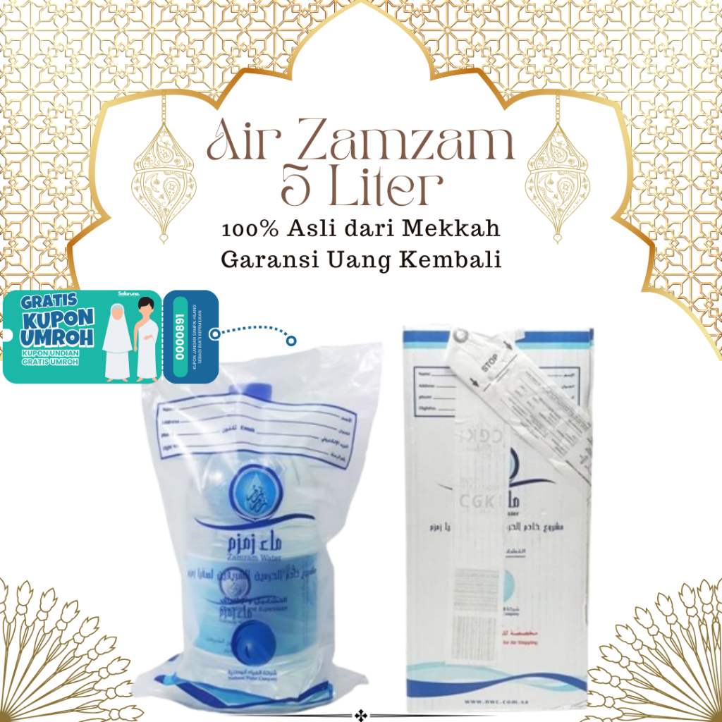 

Zam-Zam 5 Liter Galon Eksklusif + Dus Kuat & Aman