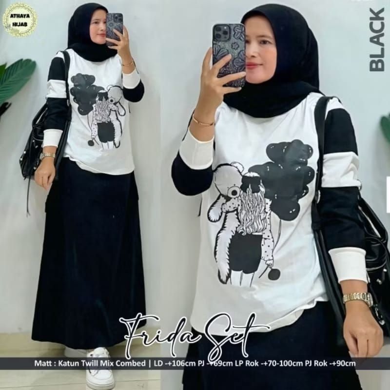 FRIDA SET ROK // SETELAN ROK CHINOS ORIGINAL JEVANNI