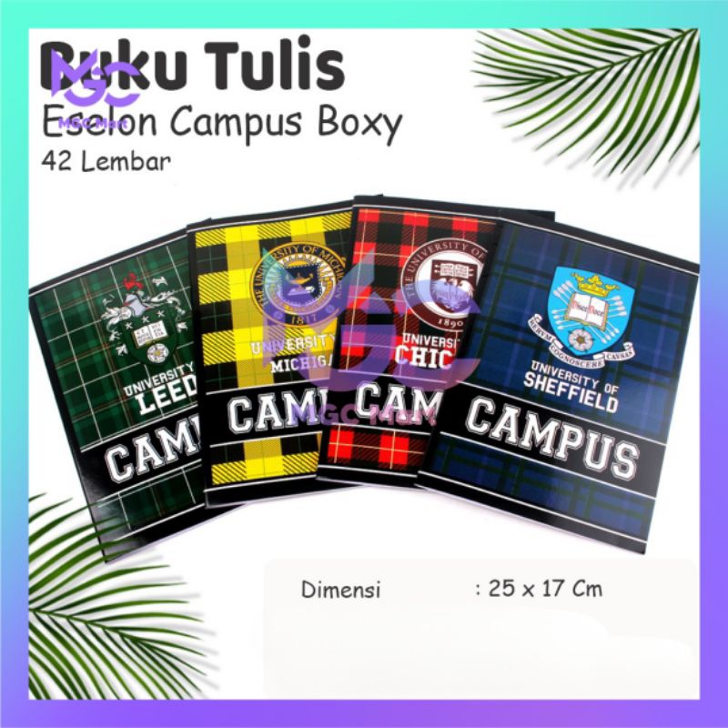 

1Pak Buku Tulis BOXI CAMPUS UNIVERSITY 42lembar (10Pcs) / Buku Tulis Boxy Eselon 42lbr / Buku Tulis Garis