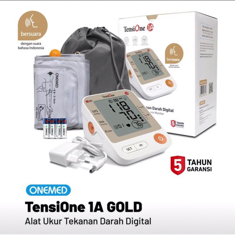 TENSIMETER DIGITAL SUARA TENSIONE A1 ONEMED / TENSIMETER DIGITAL DENGAN SUARA TENSIONE 1A ONEMED ORI