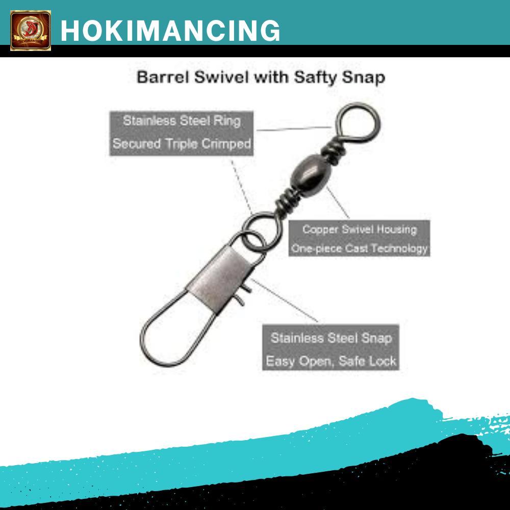 Swivel Barrel Snap Anti-Lilit Stainless – Kuat & Praktis untuk Segala Teknik Mancing Alat Laut