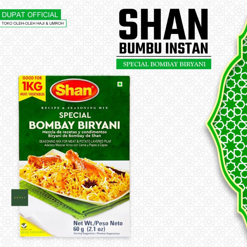 

Bumbu Instan Shan Bombay Biryani / Bumbu Nasi Briyani / Bumbu Instant Nasi Briyani