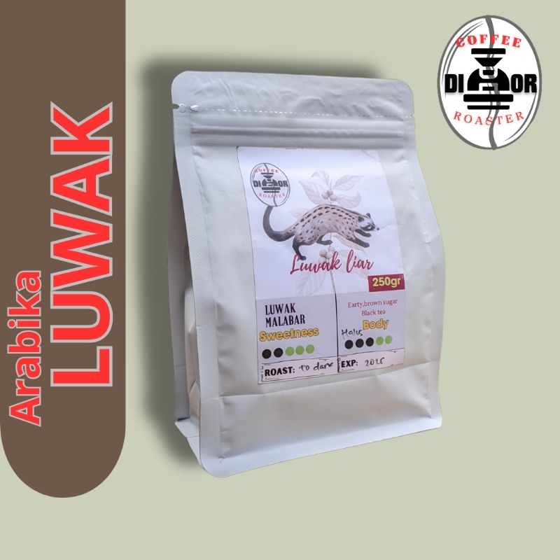 

kopi arabika LUWAK LIAR malabar biji dan bubuk