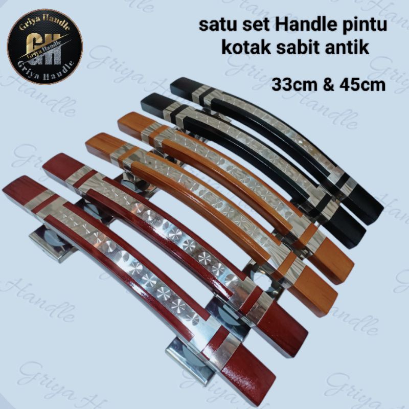 Handle pintu rumah model kotak sabit 1 set kunci gagang pintu rumah minimalis/Tarikan pintu rumah pi