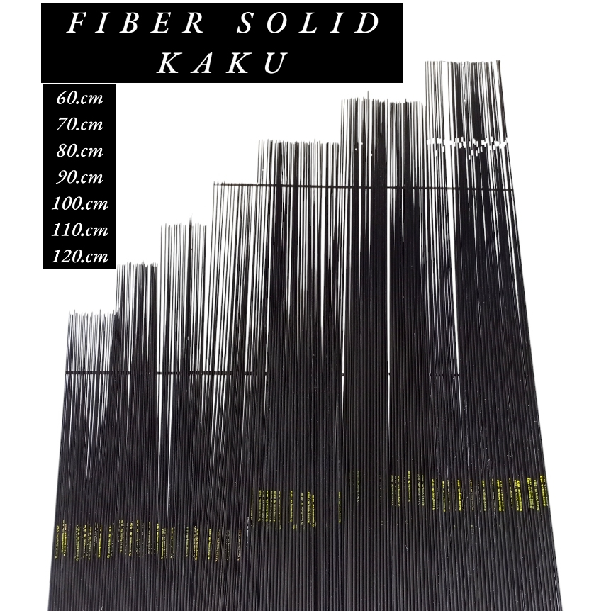 Fiber Solid Kaku Untuk Ujung atau Joran Timbang Husus Warna Hitam 50CM 150CM / Fiber Solid