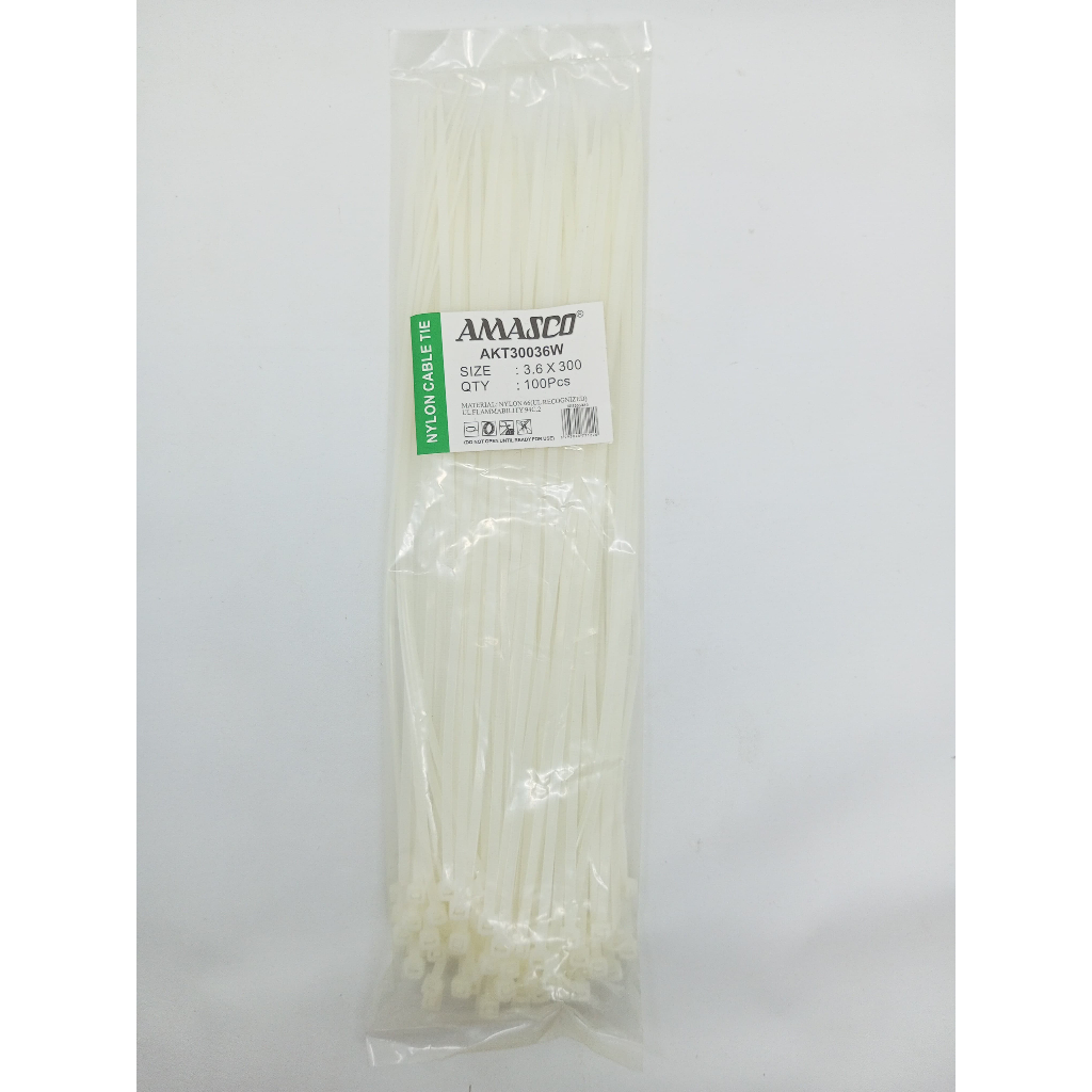 

Kabel Ties / Cable Tie 3,6x300mm 12" - Putih