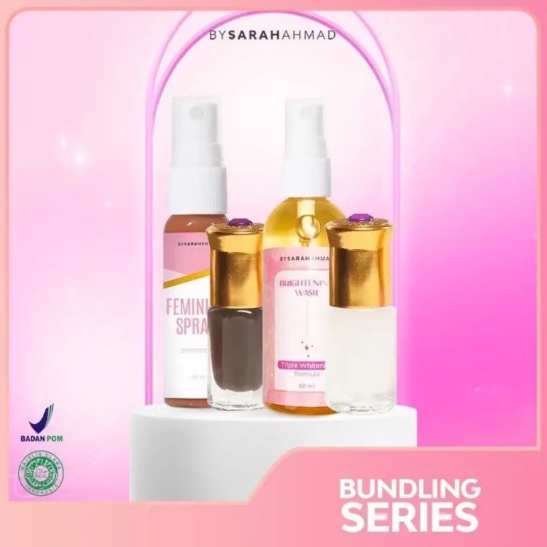 BUNDLING SERIES ( Feminine Spray, Brightening Wash, 2 PCS Misk Thaharah ) By Sarah Ahmad MISK THAHAR