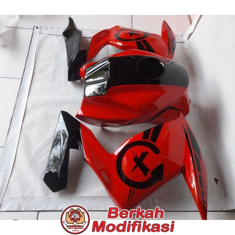 Cover Kondom Tangki Half Fairing Sayap Ninja Z250 PNP Yamaha Byson Karbu 2010-2014