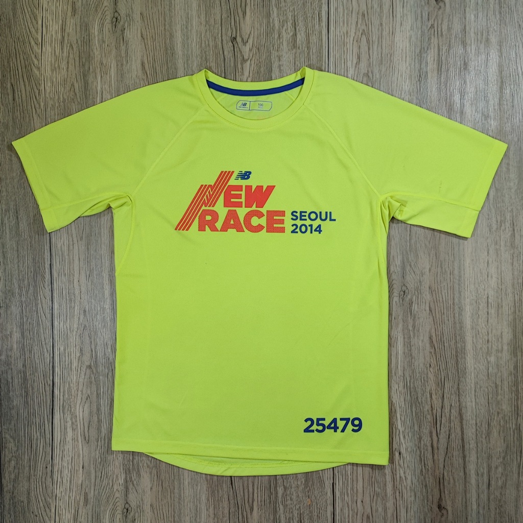 Kaos Running Marathon NB Race Seoul Olahraga Lari Pria Size M-L