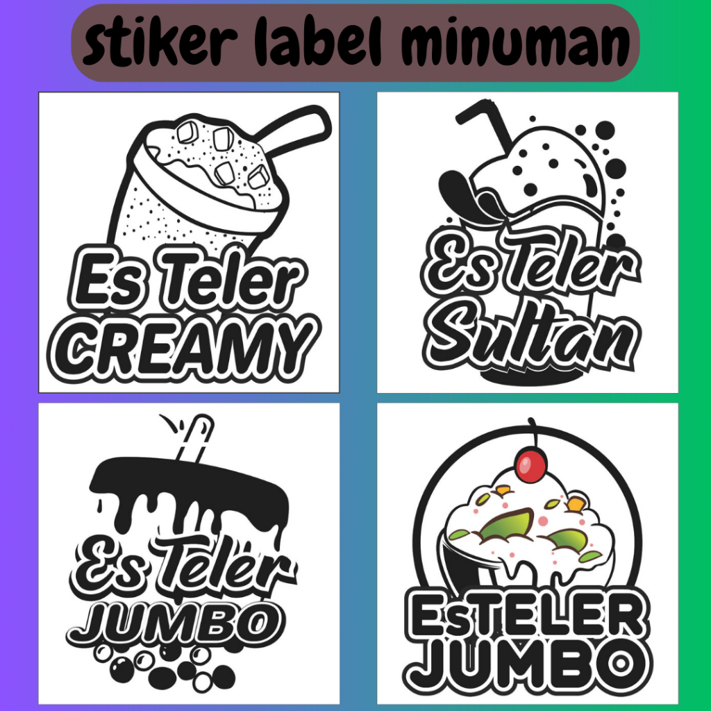 

STIKER CUP LABEL STIKER TRANSPARAN STIKER ES TELER