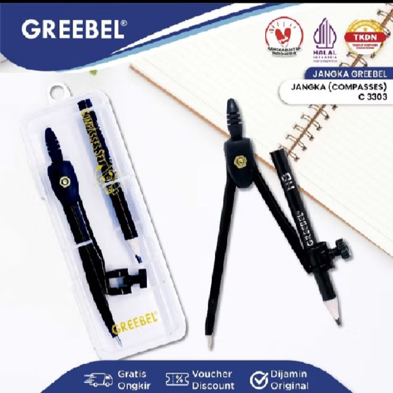 

GREEBEL JANGKA BESI SET PLUS PENSIL (C-3303)