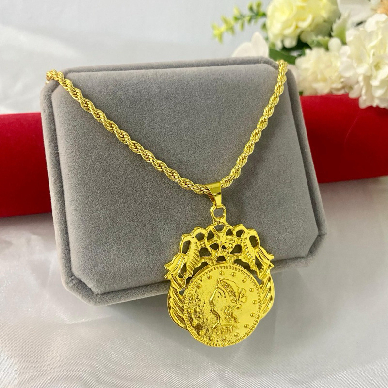 Kalung Emas Kw Super 24 Karat/Dilapisi kristal asli Bangkok.99,9% TERBUKTI AWET