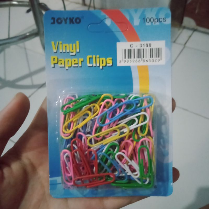 

(1 lusin/ 12pack) Paper Clip Warna Warni Joyko/ Vinyl Klip Kertas C3110