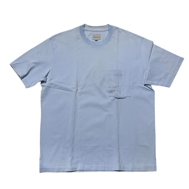 Solid homme pocket baby blue tee