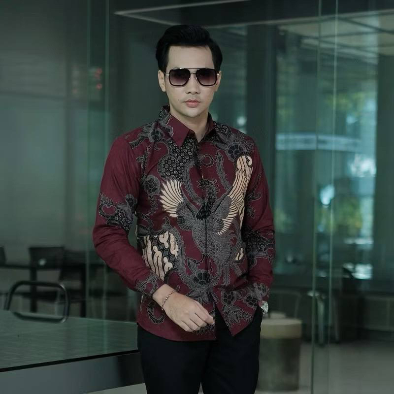 Kemeja Batik Pria Lengan Panjang Batik pria Kemeja pria Baju batik Original Size M L XL XXL