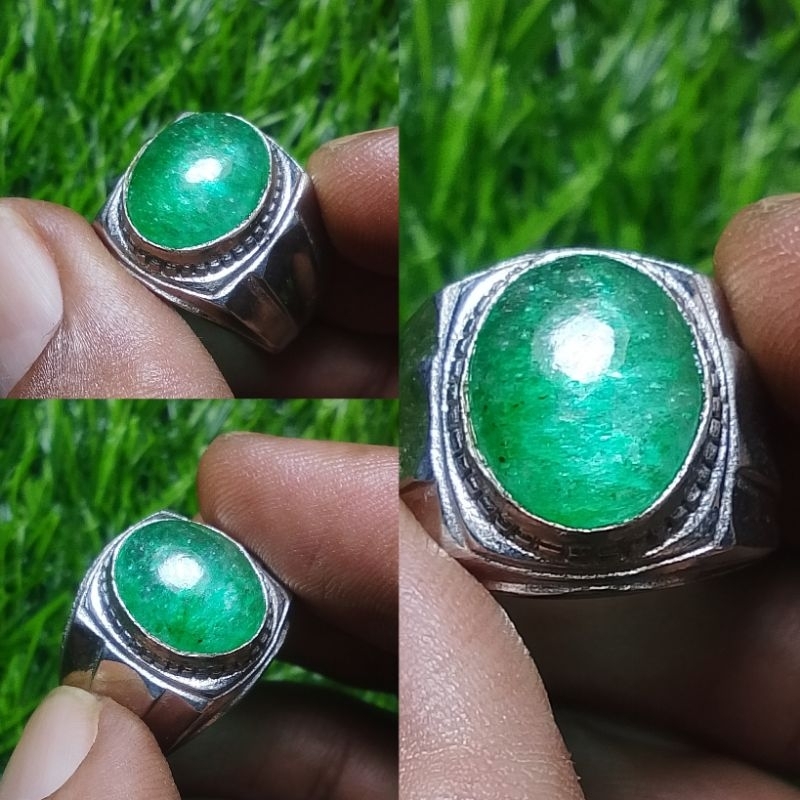 Batu cincin natural emerald beryl jambrut cabochon Colombia Ethopia Brazil est Ss22