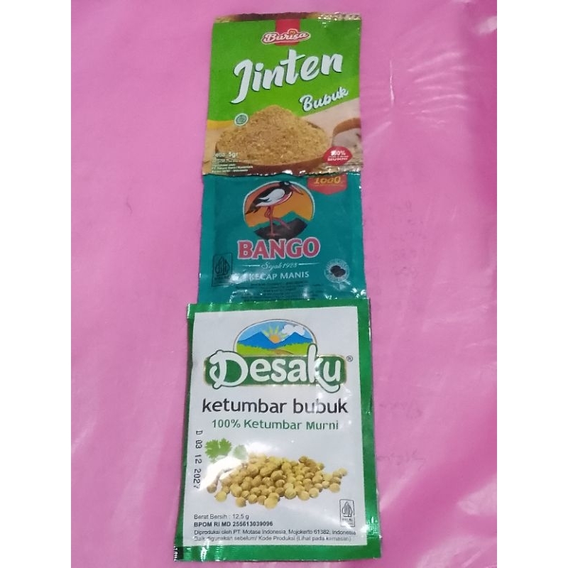 

Kecap Bango+Ketumbar Bubuk+Jinten bubuk 5 gram Paket 2X (TRB81)