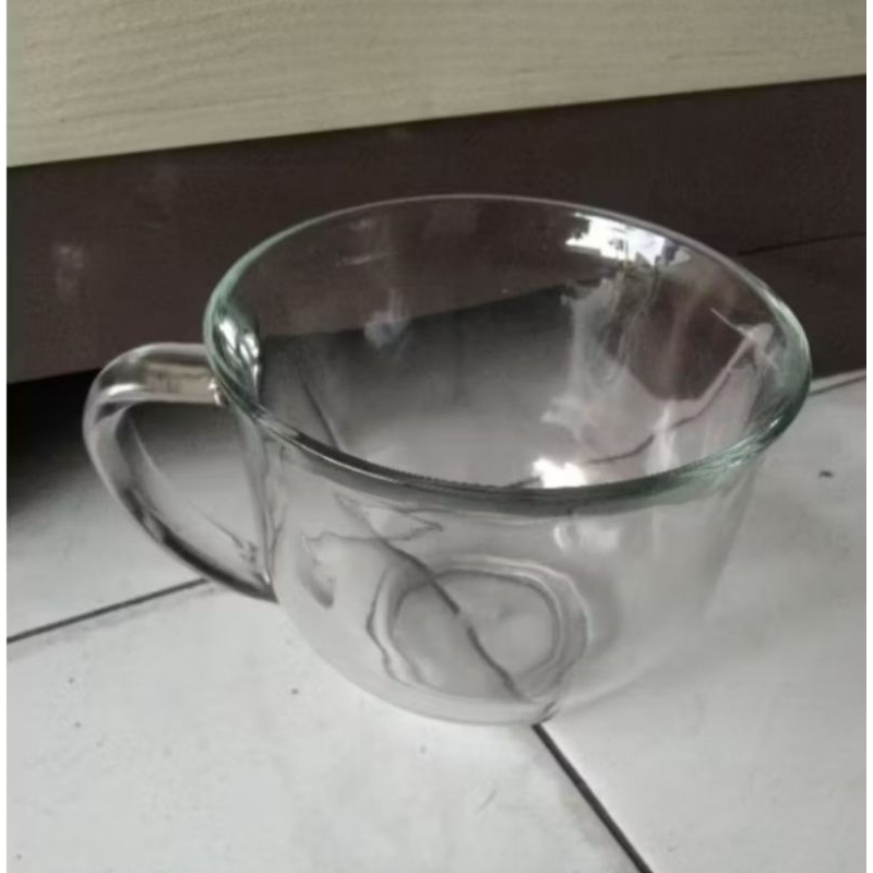 Mug Kaca Besar / Cangkir Kaca Jumbo / Gelas Sereal / Gelas Mie/ Gelas Bubur