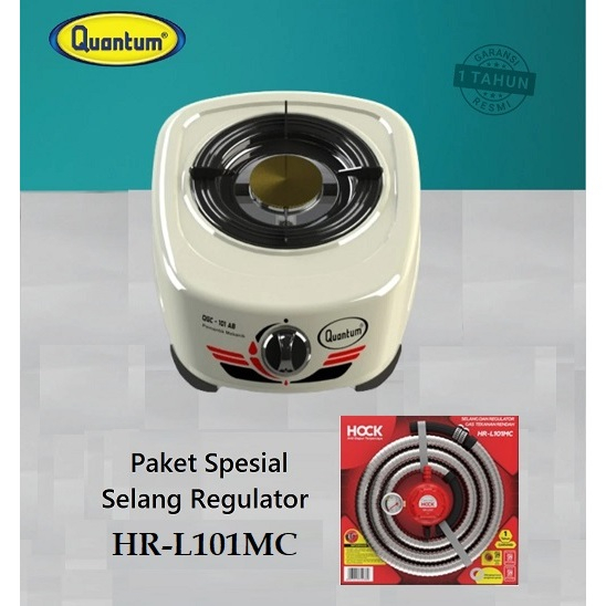 Quantum Kompor Gas 1 tungku QGC - 101 AB Paket hemat free bubble