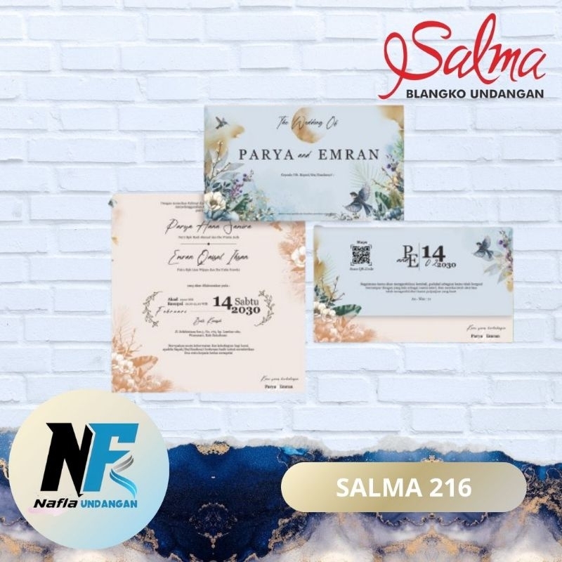 

kertas blangko undangan salma 216 terbaru,termurah Naflaundangan