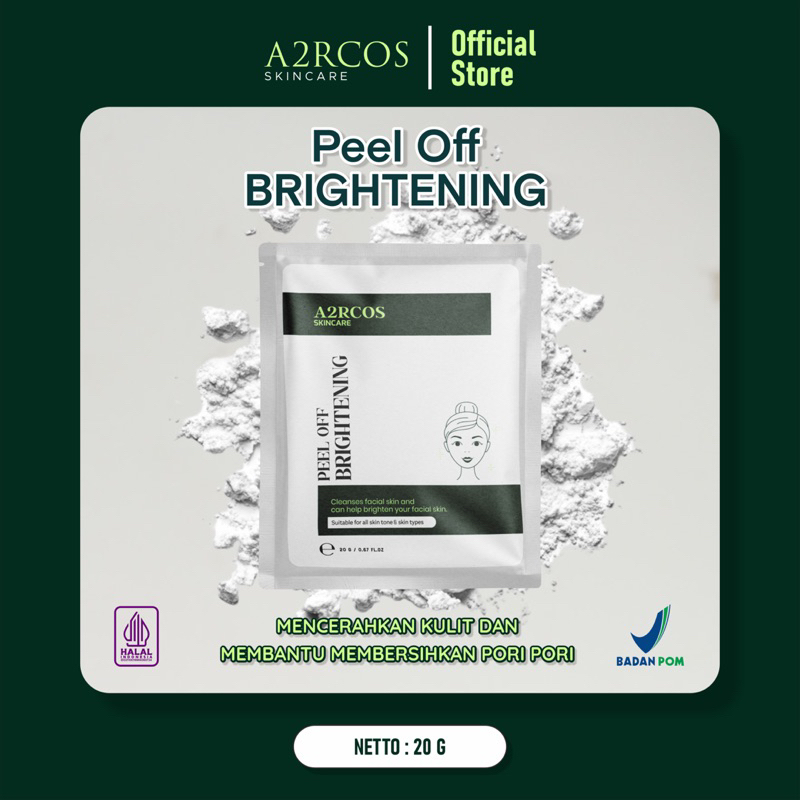 A2RCOS Peel off Brightening - masker bubuk pencerah