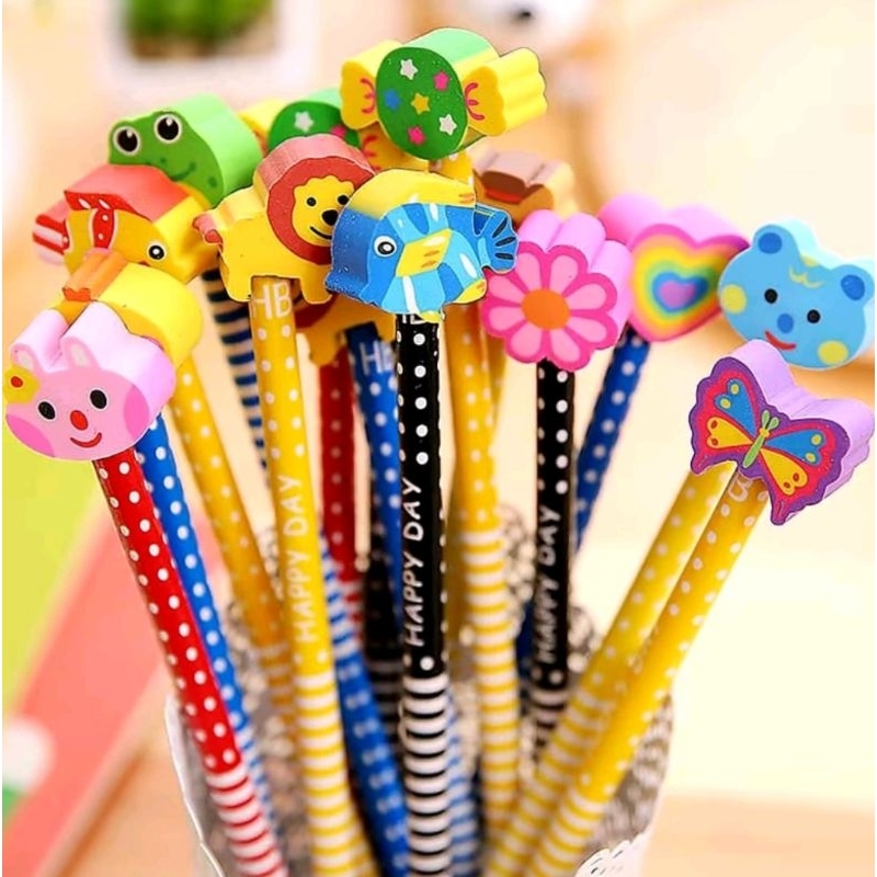 

Pensil Karakter bonus penghapus - penghapus cartoon lucu
