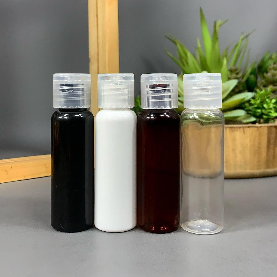 Botol Fliptop 30 Ml / Botol 30 Ml - Tutup Fliptop Natural Bergaris / Botol Toner 30 Ml
