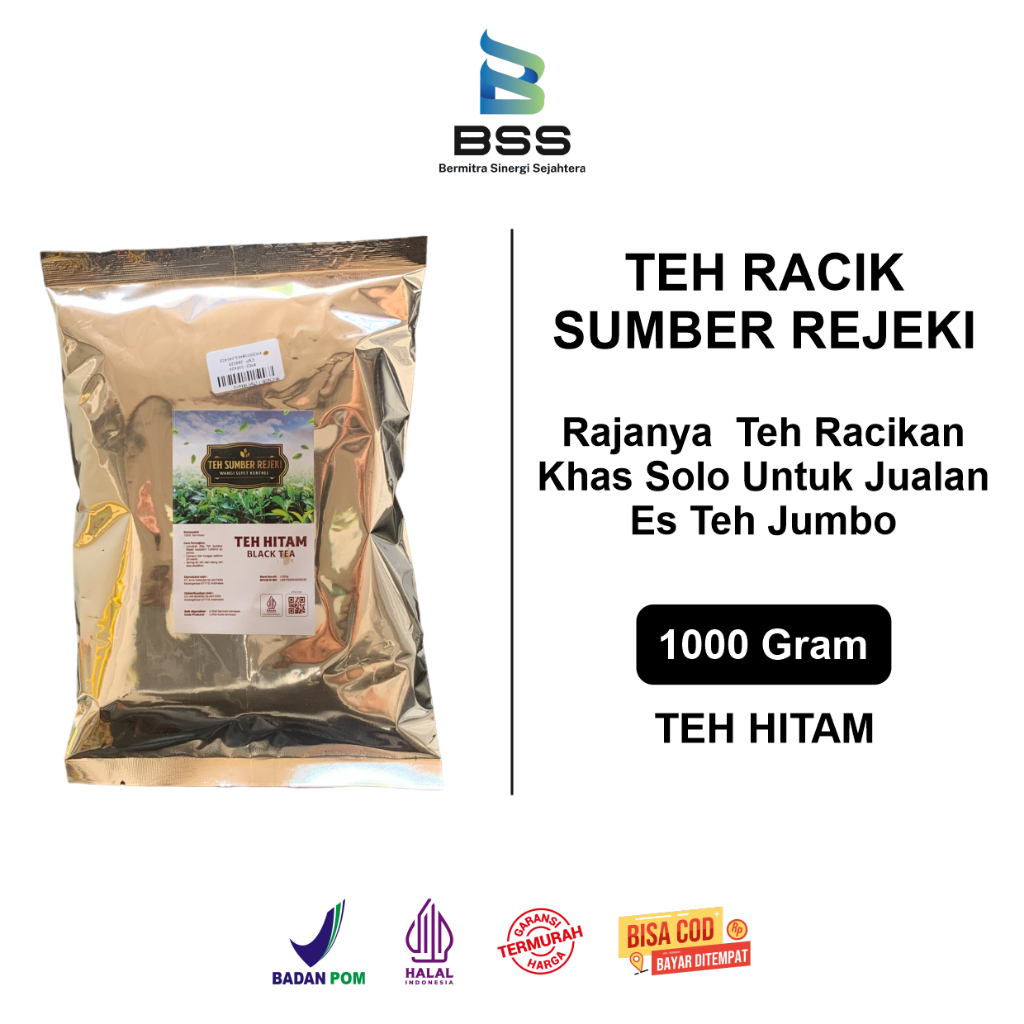 

[1kg] Racikan Es Teh Solo Teh Ginastel, Teh Sumber Rejeki (Teh hitam dan melati) Halal BPOM