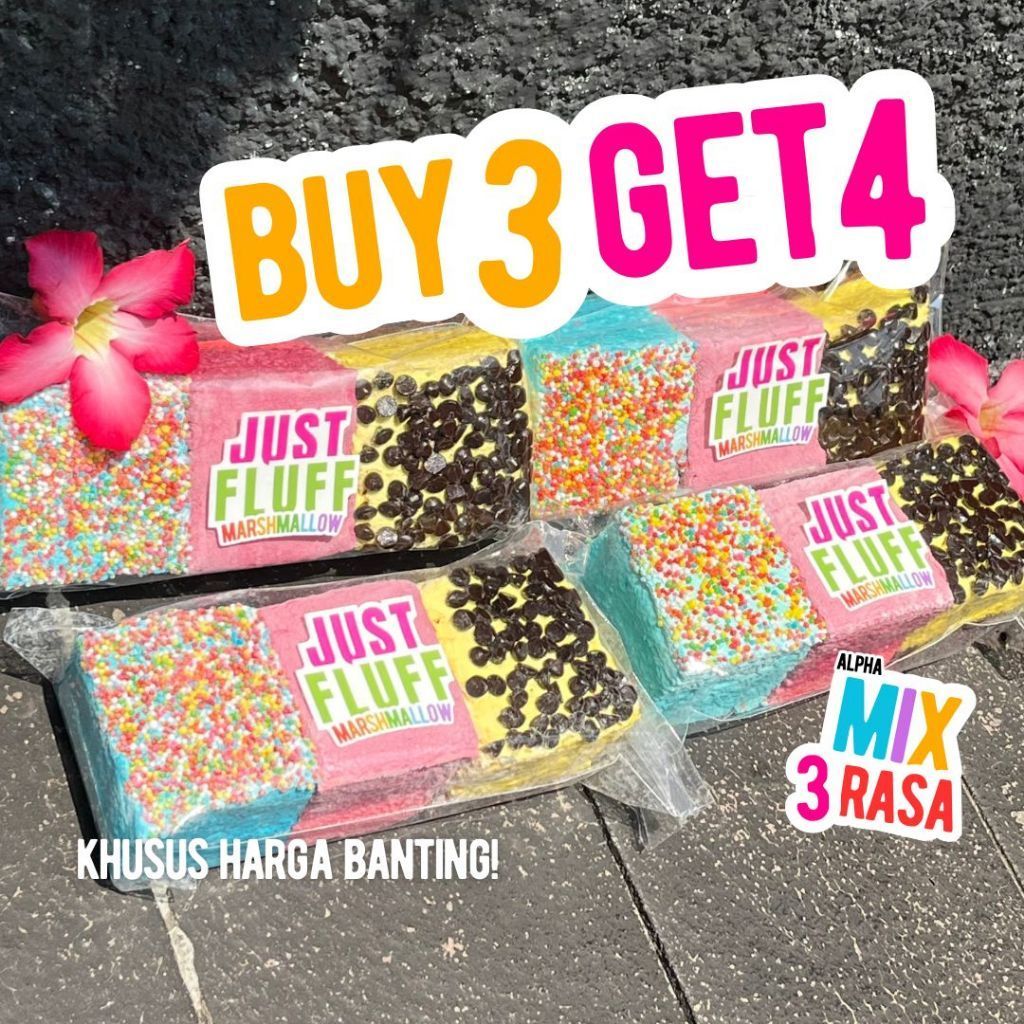 

4 Pack Marshmallow JustFluff Marshmallow
