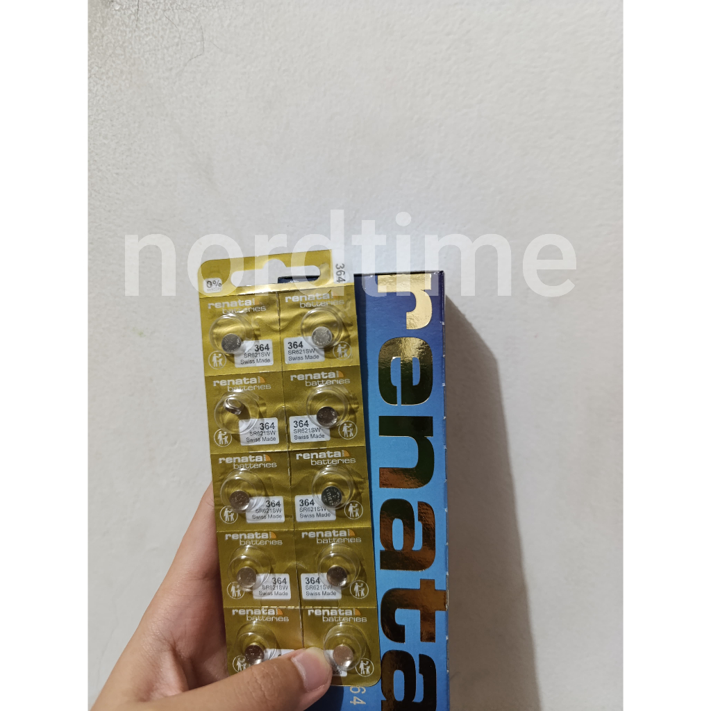 Baterai Renata Gold SR621SW / 364  Renata SR 621 SW GOLD Original Baterai Kancing Batre Battery