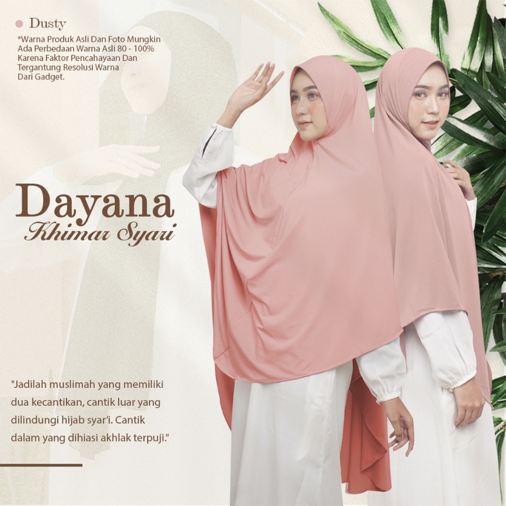 Khimar instan Dayana Bergo Jersey Premium Pet syar'i hijab pet Jumbo Polos Wanita Adem