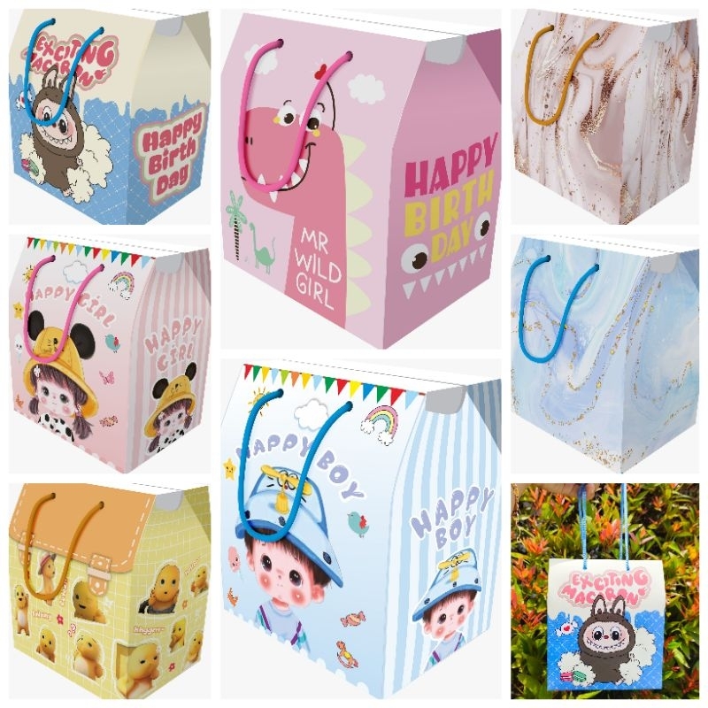 

(10 Pcs) Paperbag Ultah Karakter / Box Tali Ultah Premium