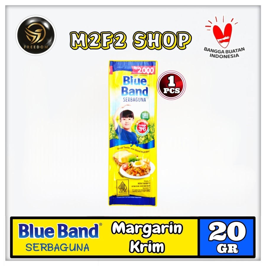 

Blue Band Serbaguna Margarine | Mentega Sachet - 20 gr (Kemasan Satuan)